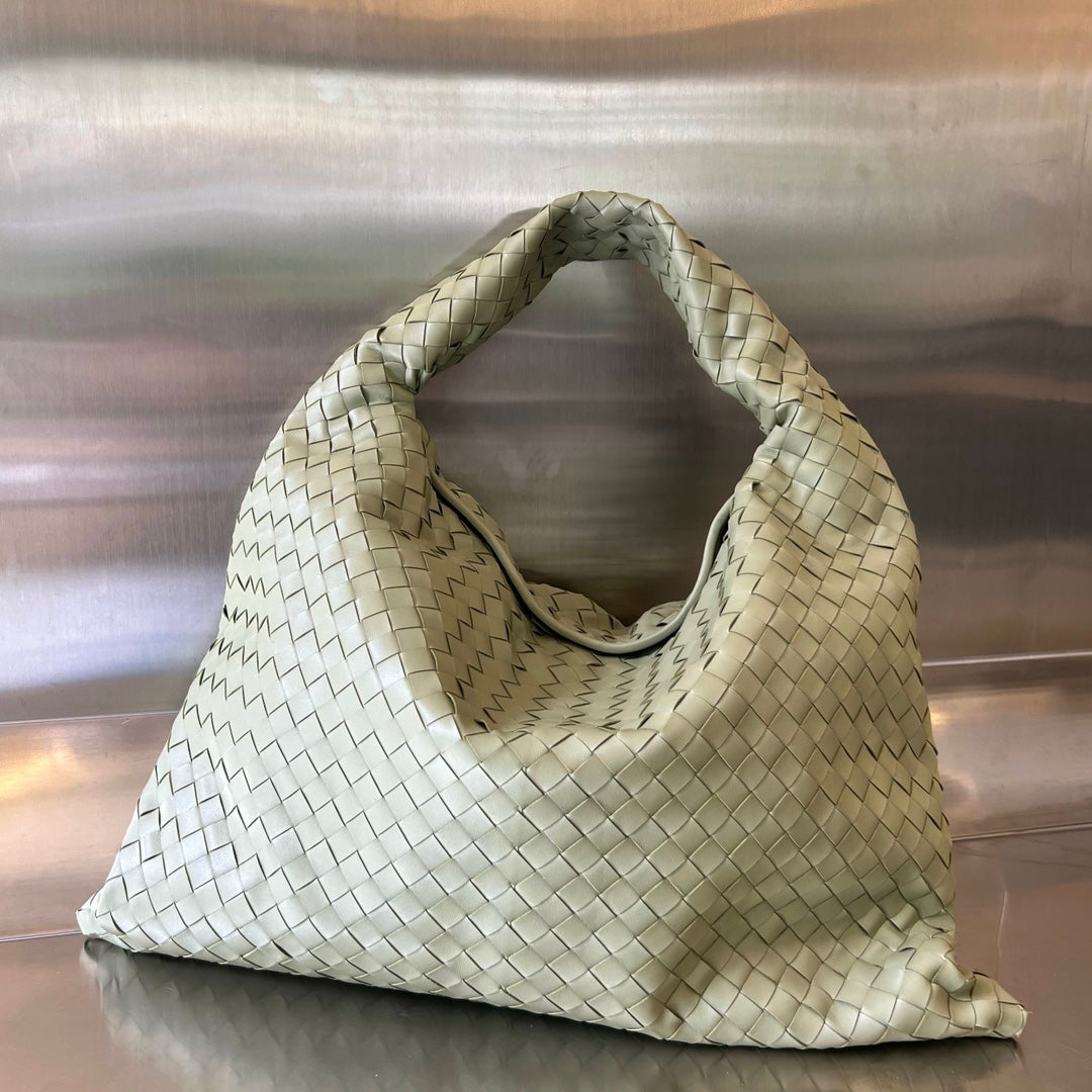 Bottega Veneta Large Hop 54 in Sardine Grey Lambskin Bag