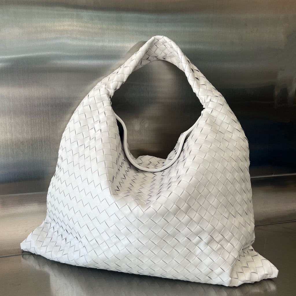 Bottega Veneta Large Hop 54 in White Lambskin Bag