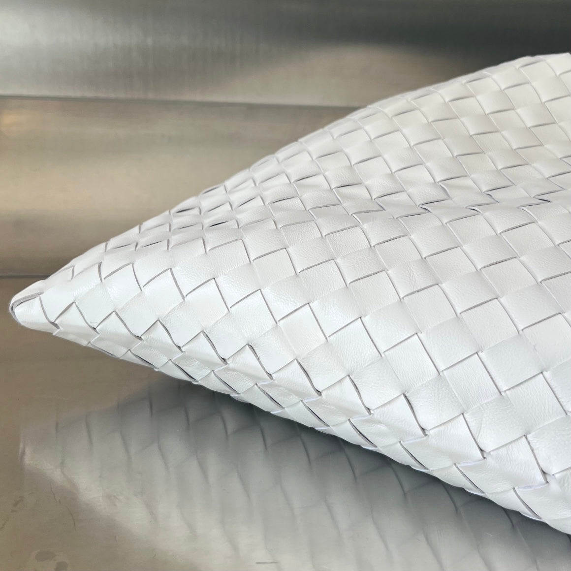 Bottega Veneta Large Hop 54 in White Lambskin Bag