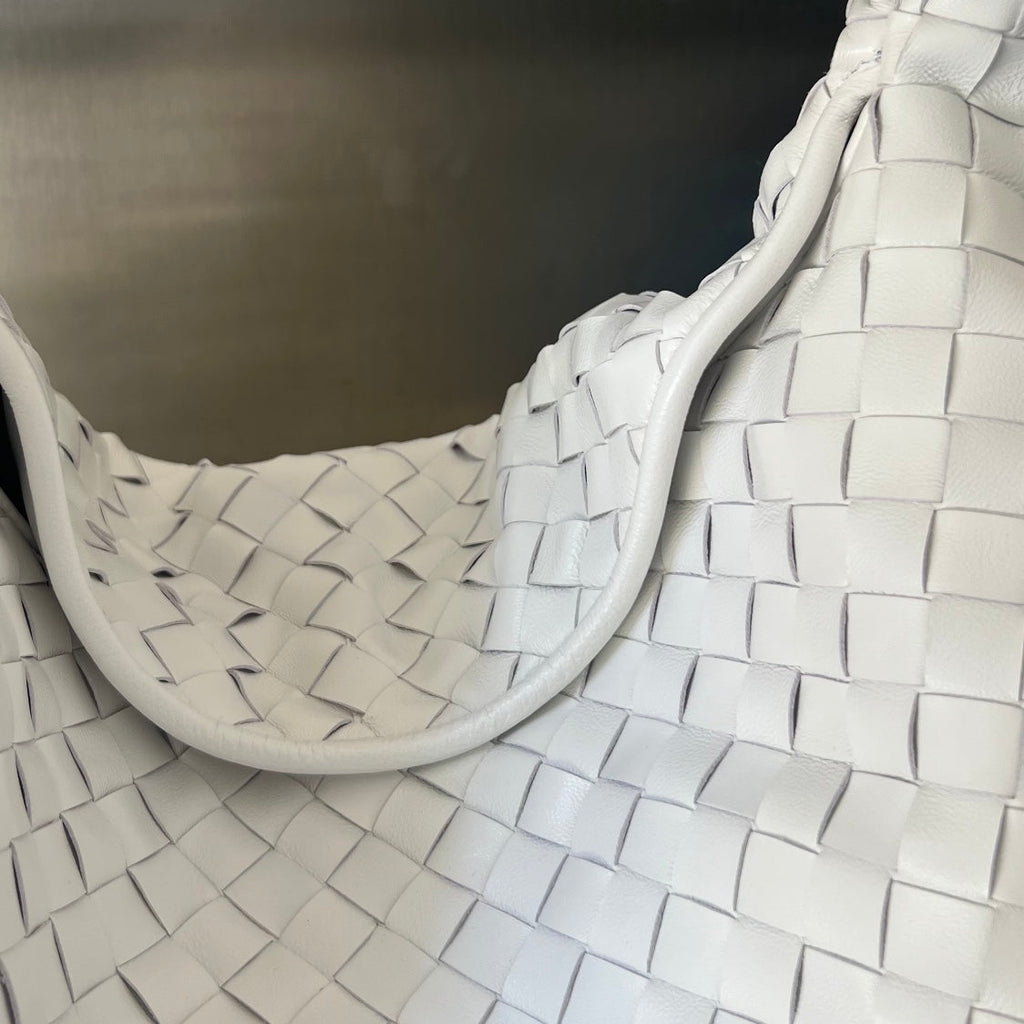 Bottega Veneta Large Hop 54 in White Lambskin Bag