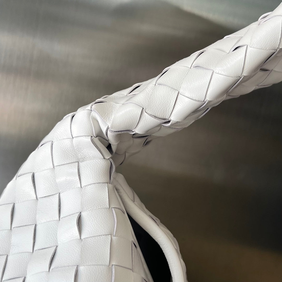 Bottega Veneta Large Hop 54 in White Lambskin Bag
