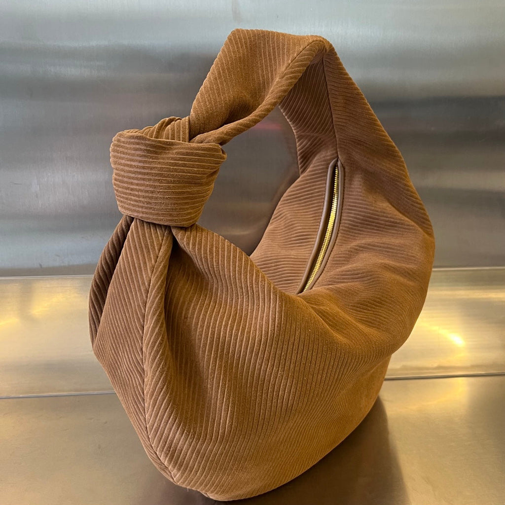 Bottega Veneta Small Jodie 48 Brown Corduroy Fabric Bag