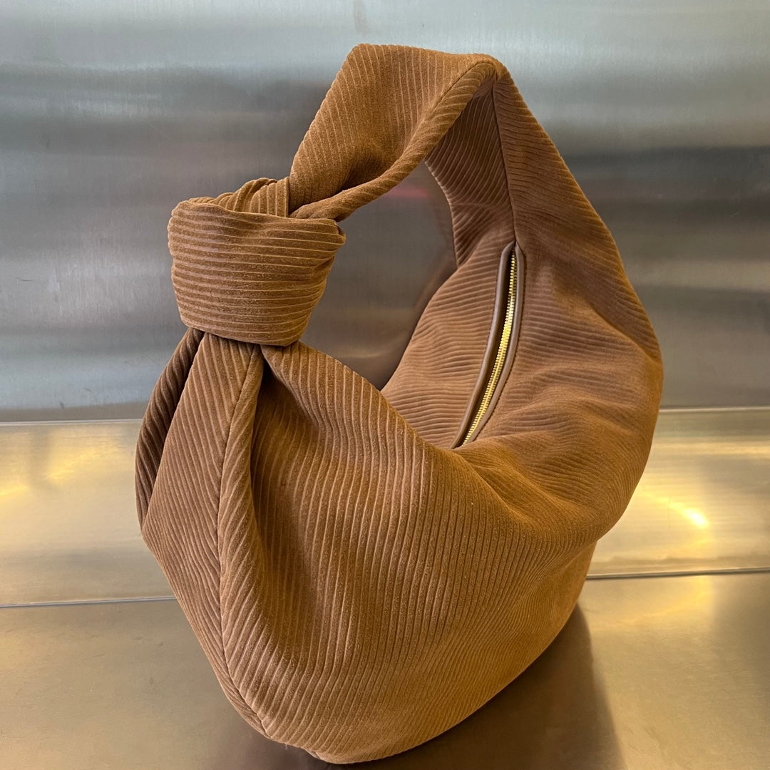 Bottega Veneta Small Jodie 48 Brown Corduroy Fabric Bag