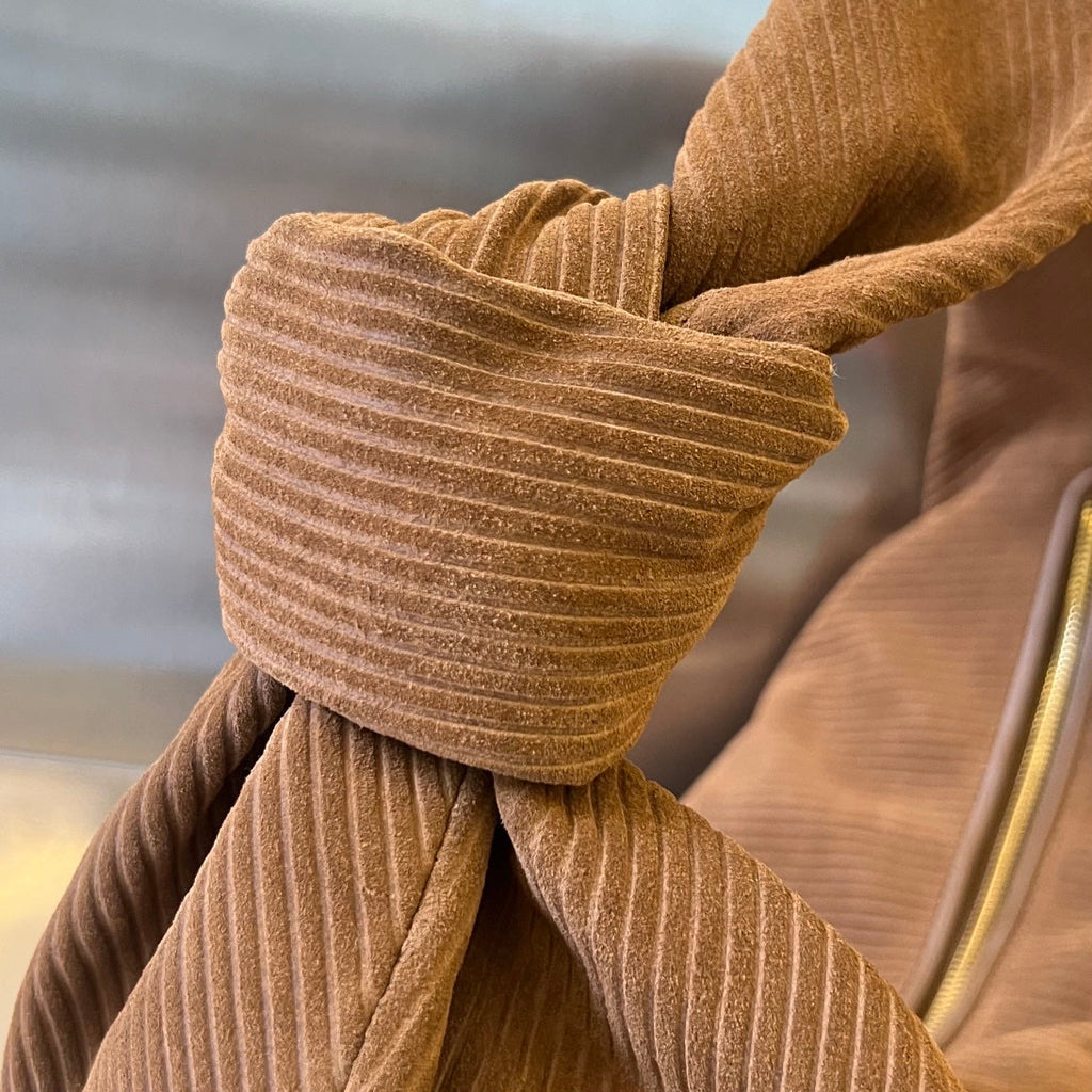 Bottega Veneta Small Jodie 48 Brown Corduroy Fabric Bag