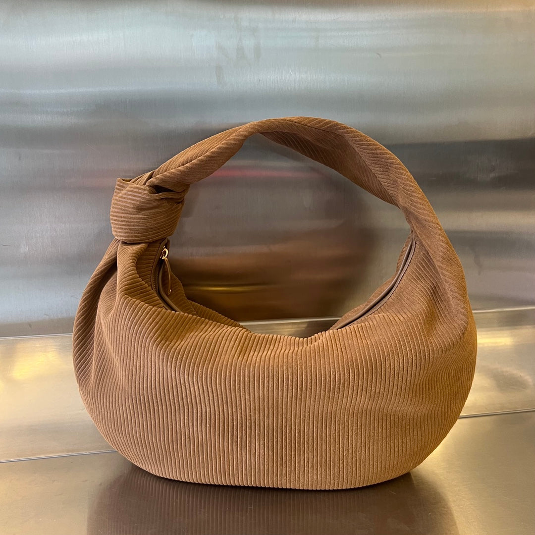 Bottega Veneta Small Jodie 48 Brown Corduroy Fabric Bag