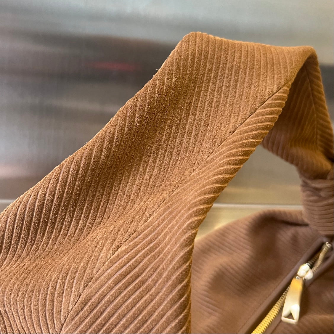 Bottega Veneta Small Jodie 48 Brown Corduroy Fabric Bag
