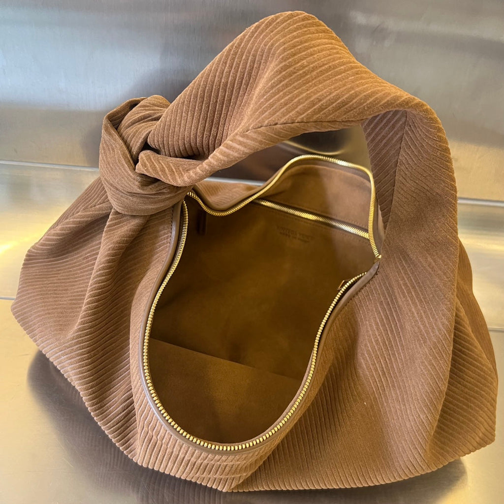 Bottega Veneta Small Jodie 48 Brown Corduroy Fabric Bag