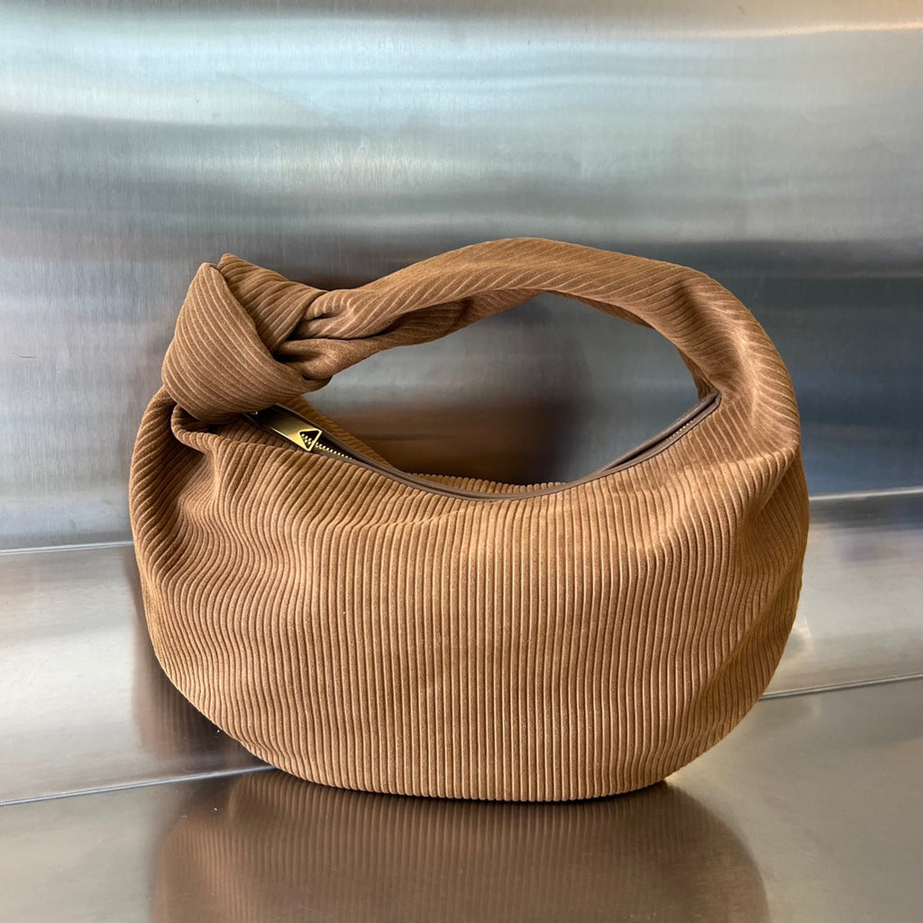 Bottega Veneta Mini Jodie 36 cm in Russet Brown Corduroy Bag