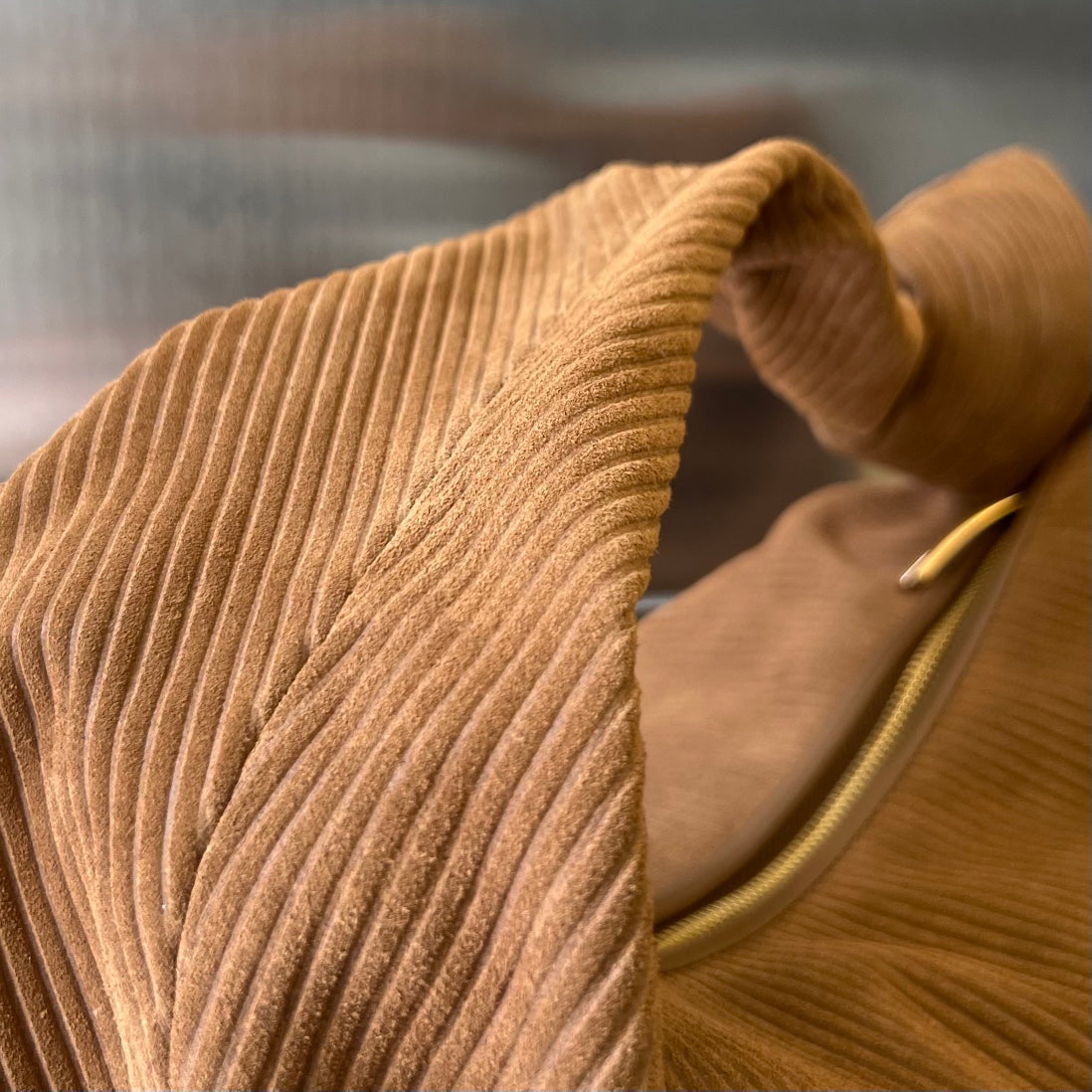 Bottega Veneta Mini Jodie 36 cm in Russet Brown Corduroy Bag