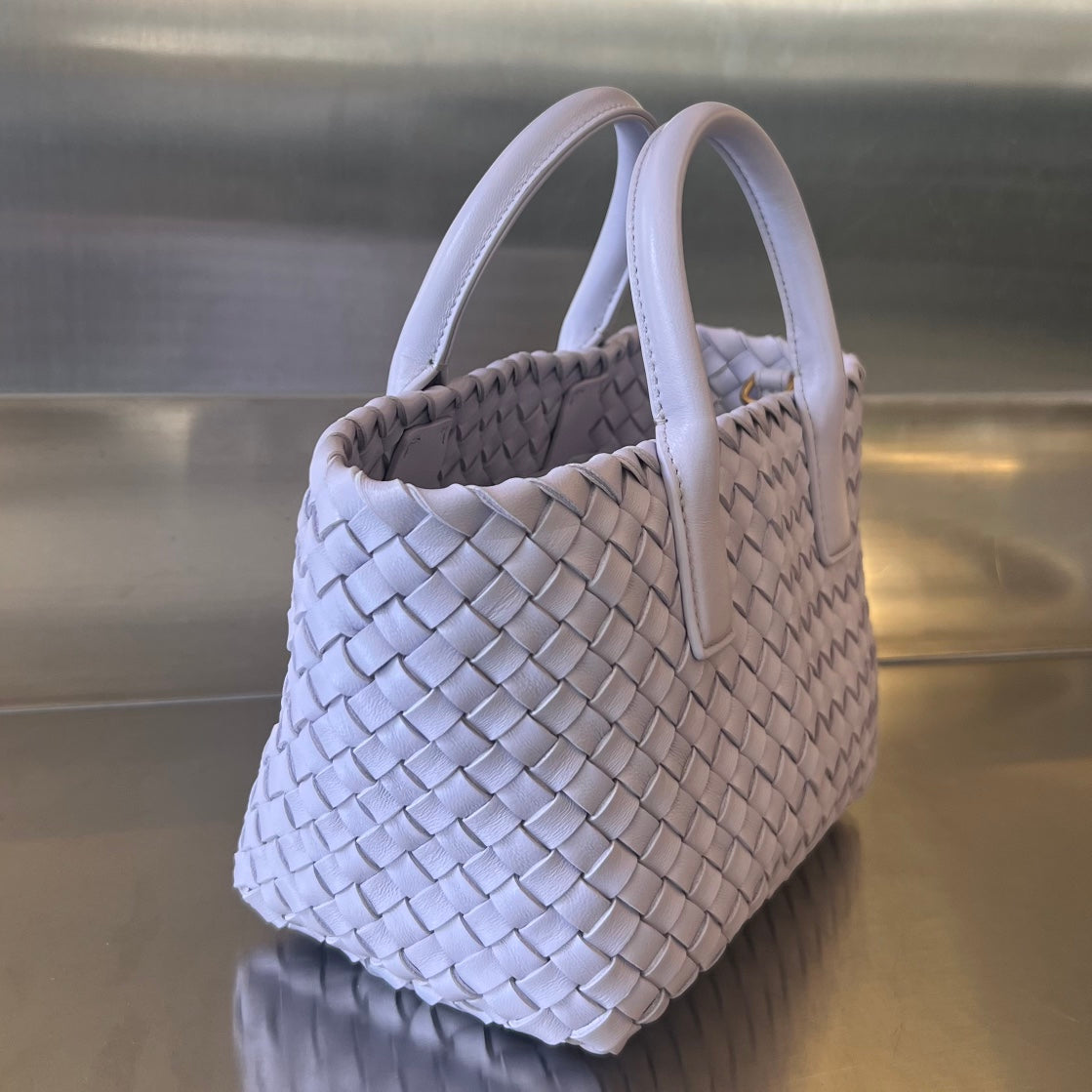 Bottega Veneta Mini Cabat 20 in Lilac Purple Lambskin Bag