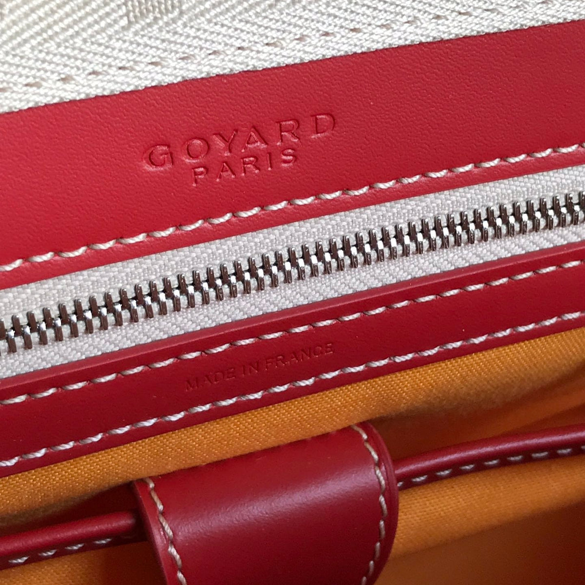 Goyard Saint Jeanne Bag 35 in Red Goyardine Canvas and Calfskin