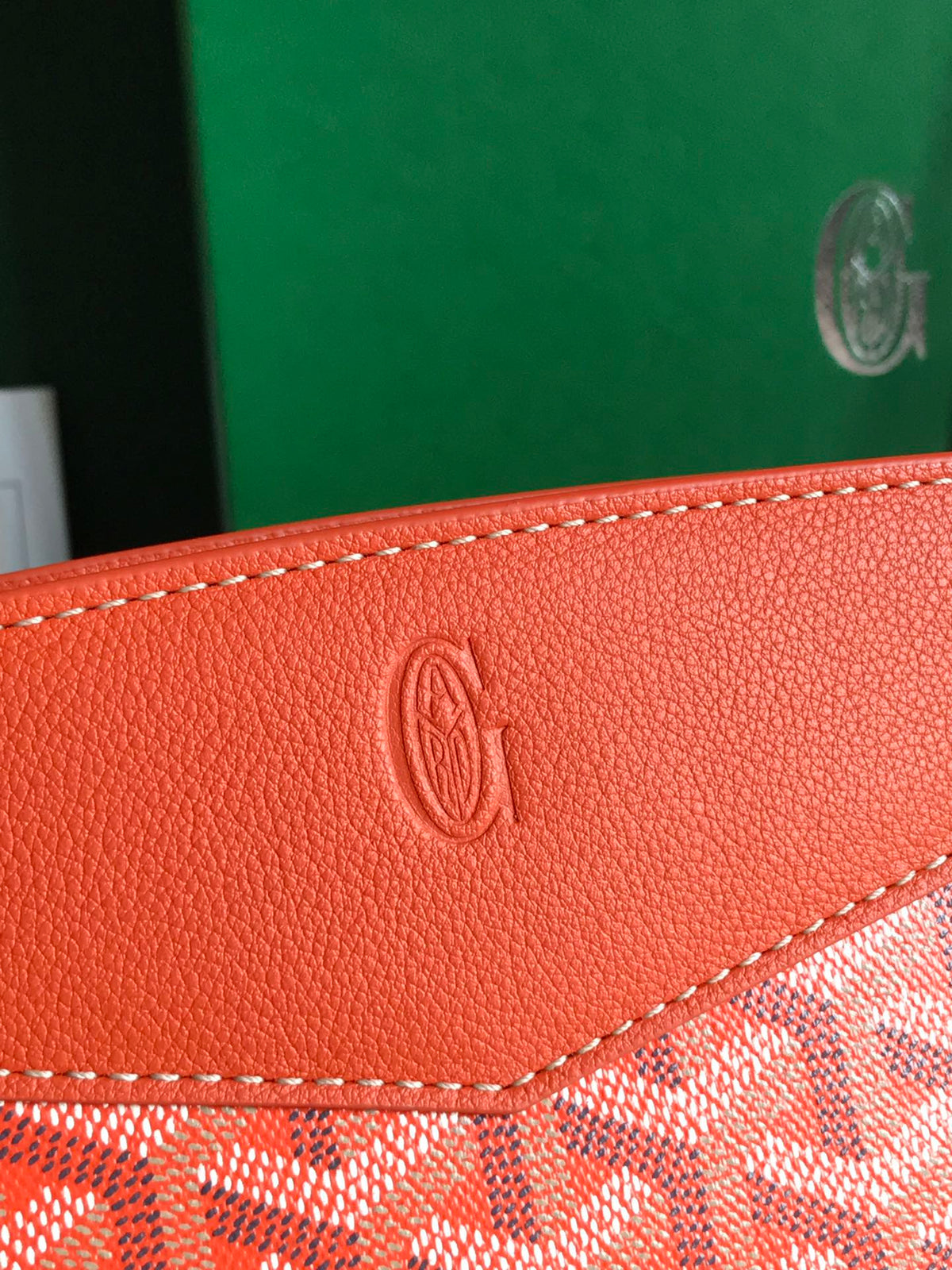Goyard Rouette Structuré Mini Bag 21 in Orange Goyardine Canvas and Calfskin