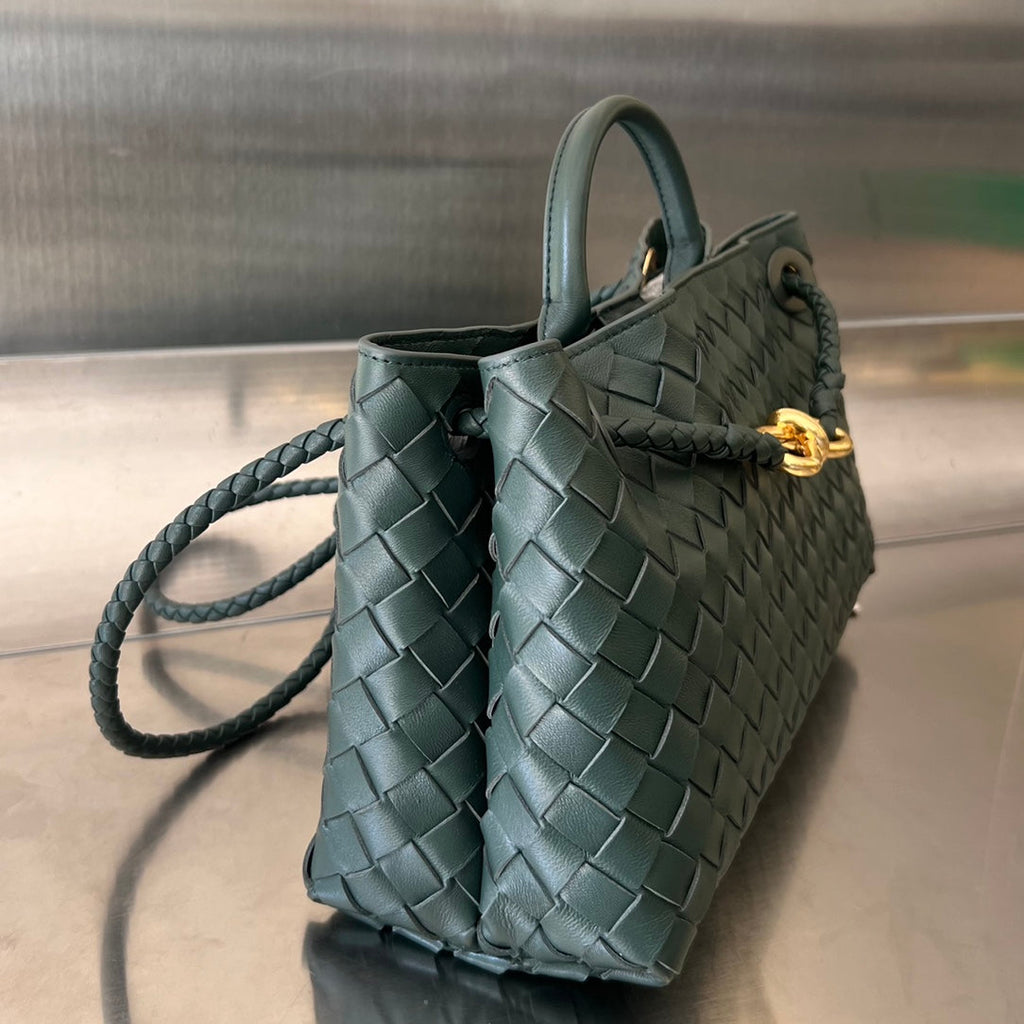 Bottega Veneta Small Andiamo 29 in Dark Green Lambskin Bag