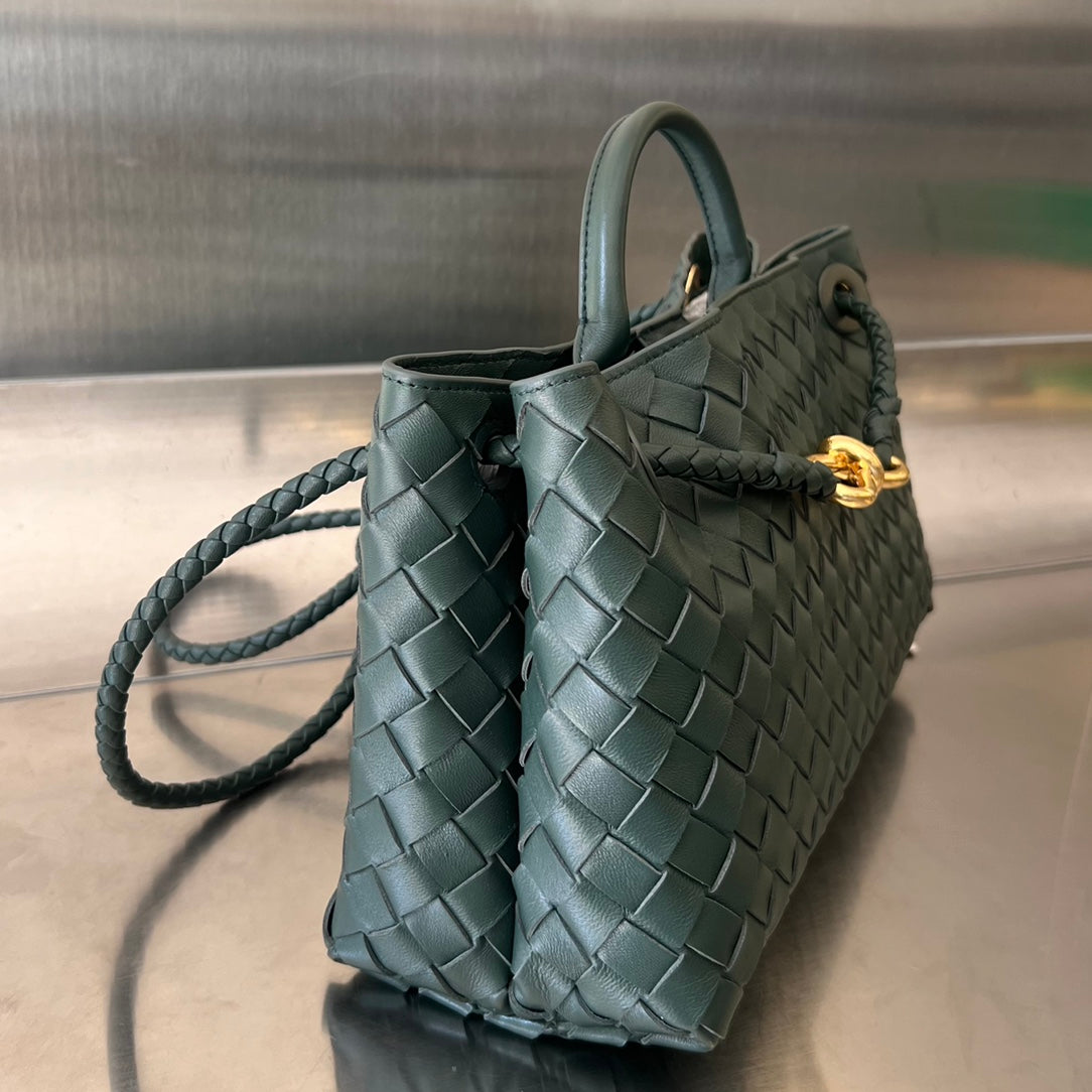 Bottega Veneta Small Andiamo 29 in Dark Green Lambskin Bag