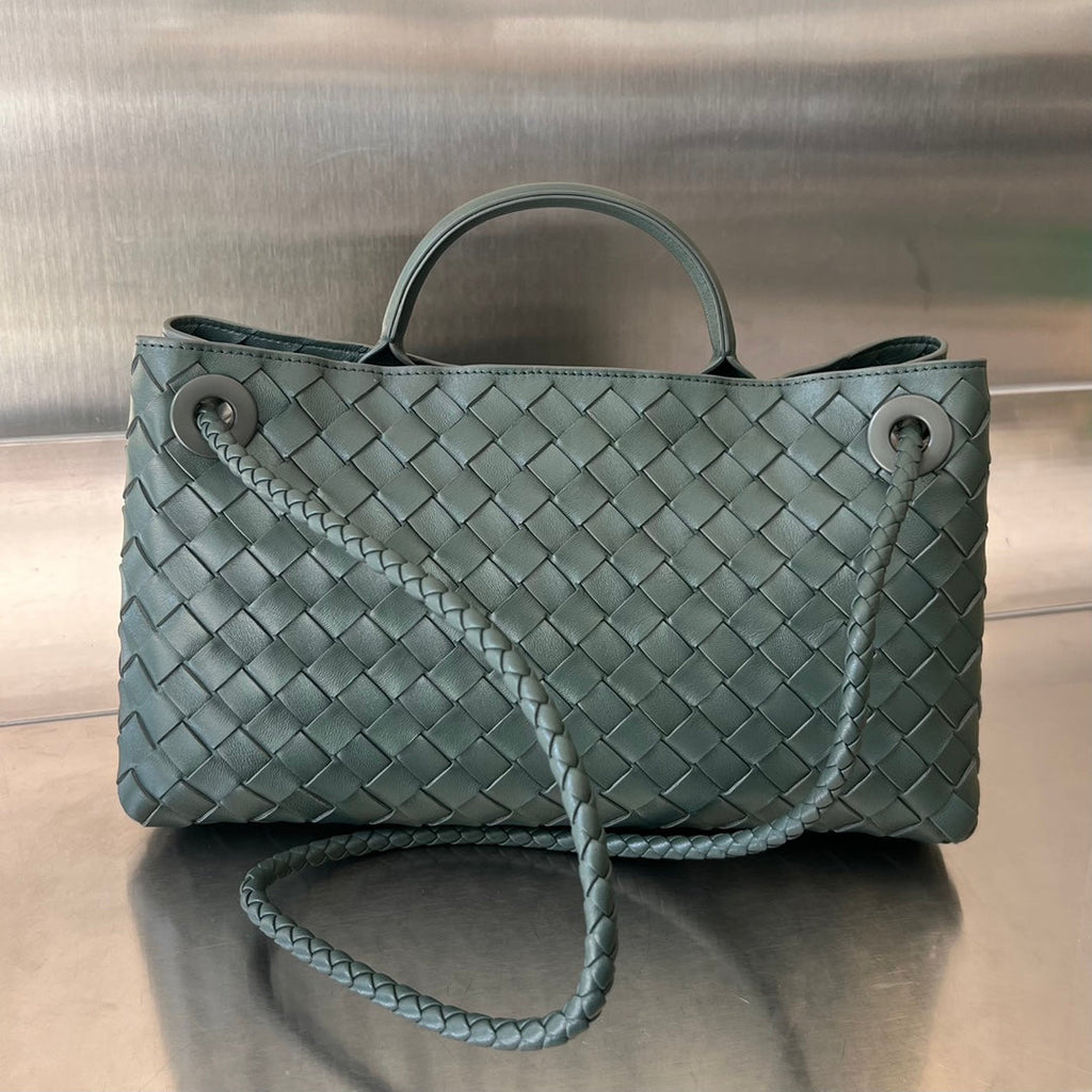 Bottega Veneta Small Andiamo 29 in Dark Green Lambskin Bag
