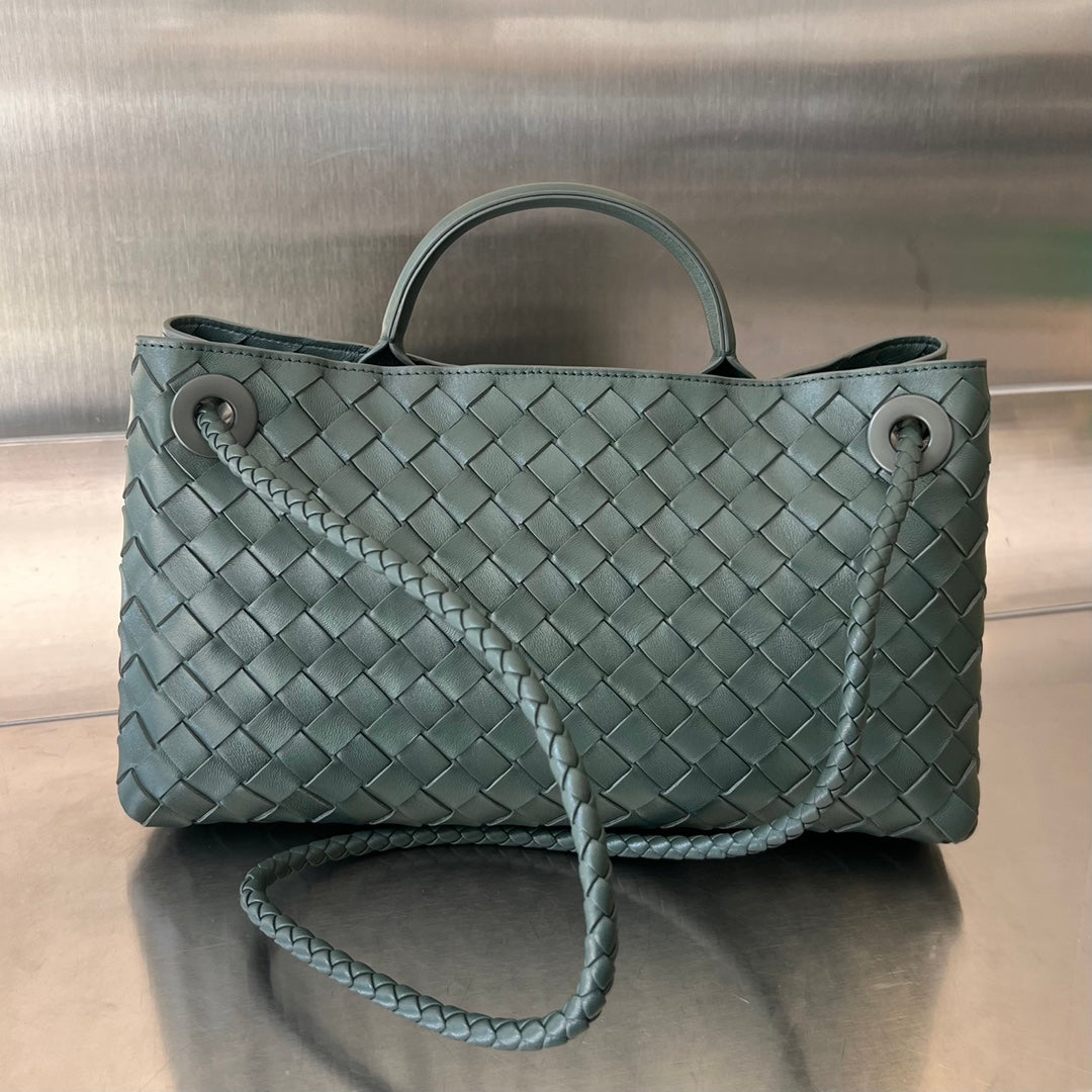 Bottega Veneta Small Andiamo 29 in Dark Green Lambskin Bag