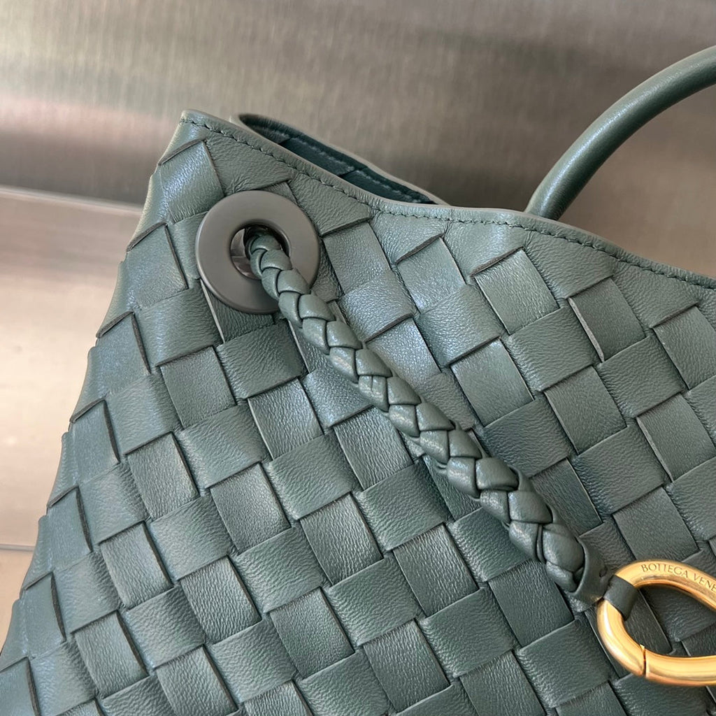 Bottega Veneta Small Andiamo 29 in Dark Green Lambskin Bag