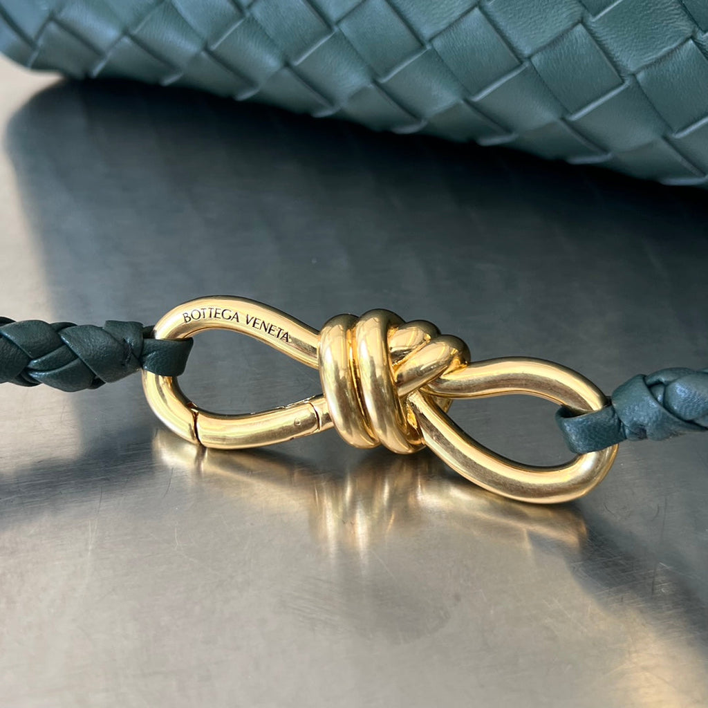 Bottega Veneta Small Andiamo 29 in Dark Green Lambskin Bag