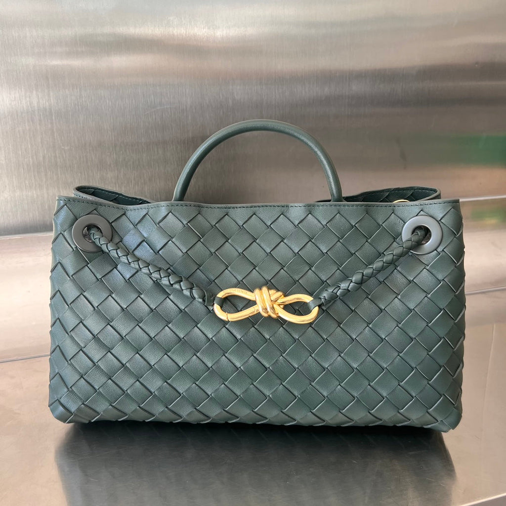 Bottega Veneta Small Andiamo 29 in Dark Green Lambskin Bag