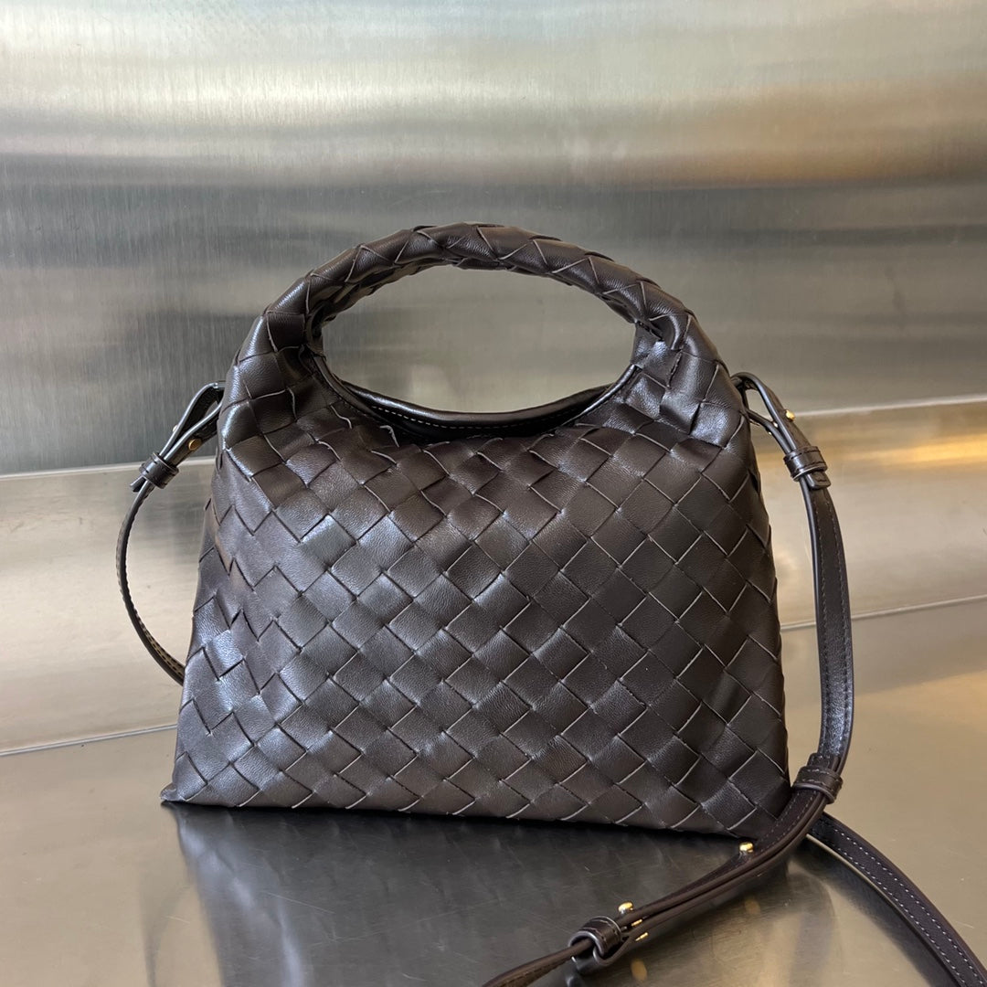Bottega Veneta Mini Hop 25 in Hickory Brown Calfskin Bag