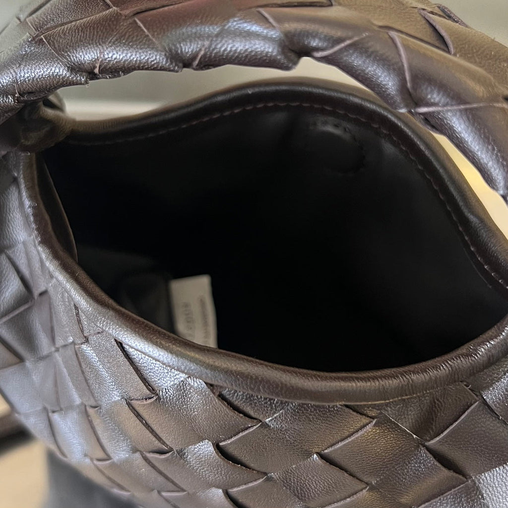 Bottega Veneta Mini Hop 25 in Hickory Brown Calfskin Bag
