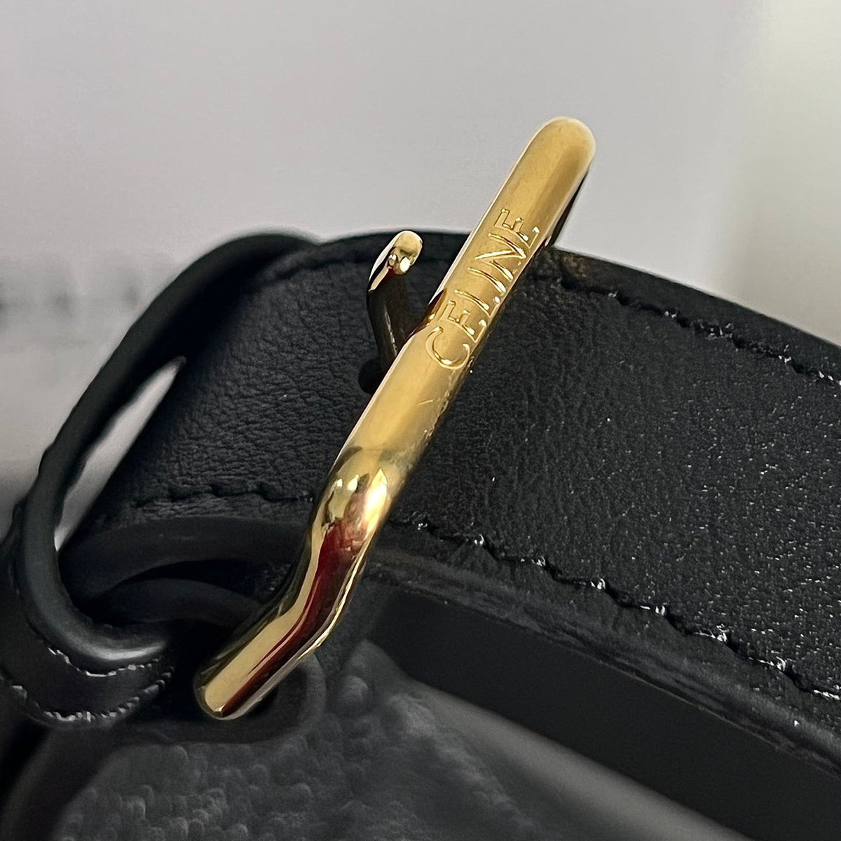 Celine Triomphe 31 Calfskin Black Bag