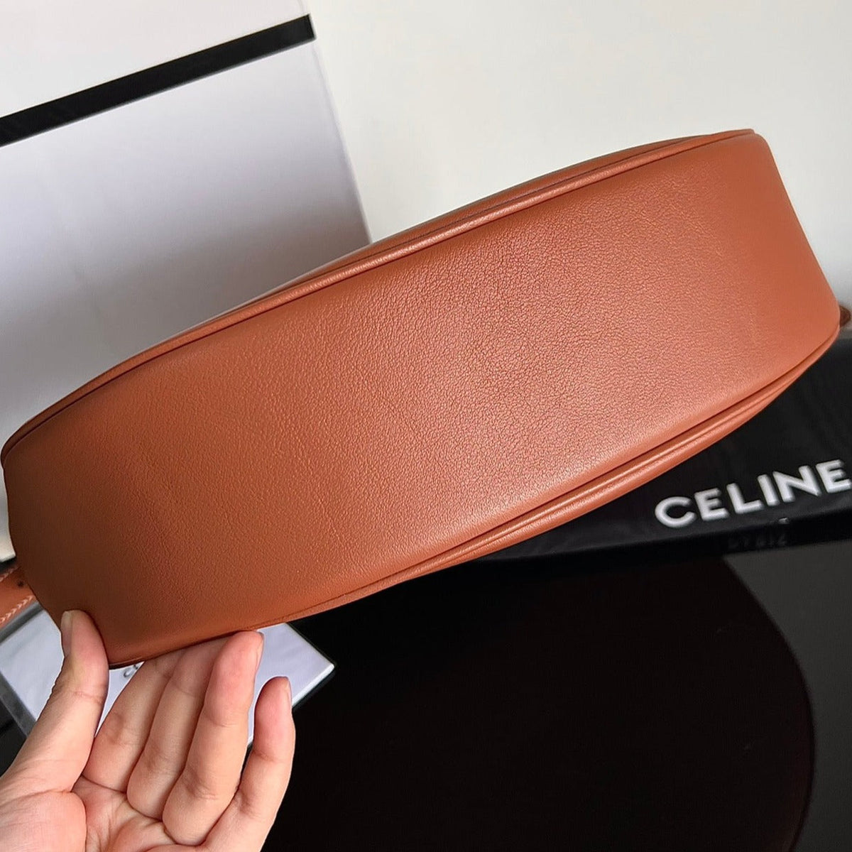 Celine Triomphe 31 Tan Brown Calfskin Bag