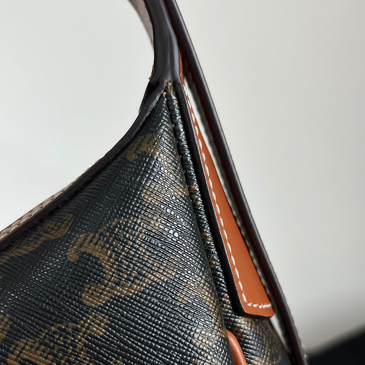 Celine Triomphe 31 Black Pattern Calfskin Bag