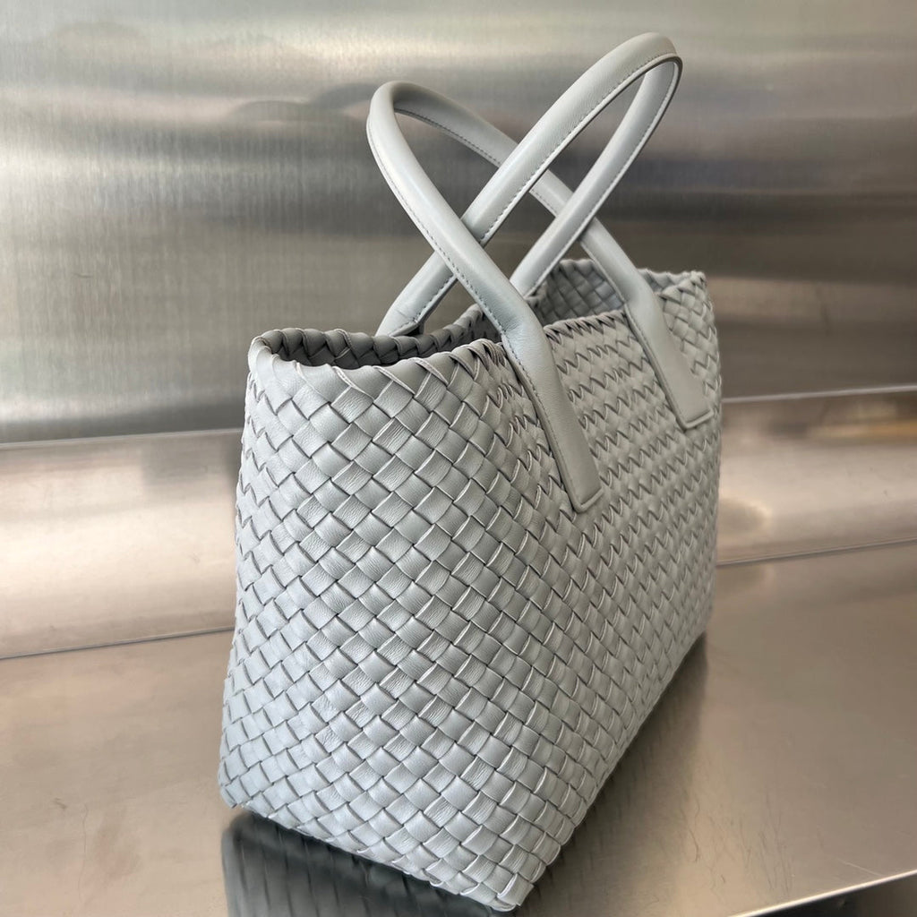 Bottega Veneta Small Cabat 32 in Rhino Gray Lambskin Bag