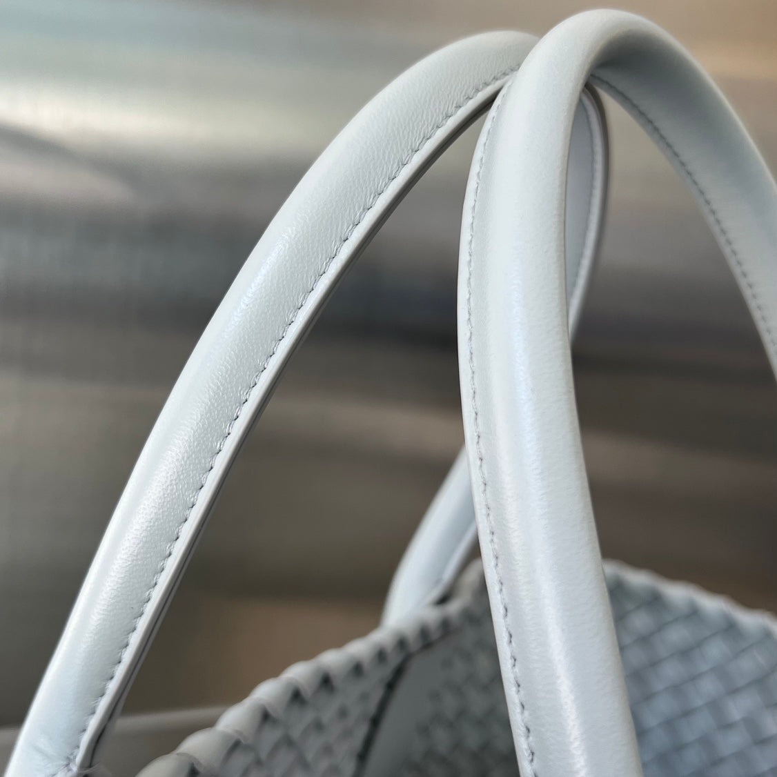 Bottega Veneta Small Cabat 32 in Rhino Gray Lambskin Bag