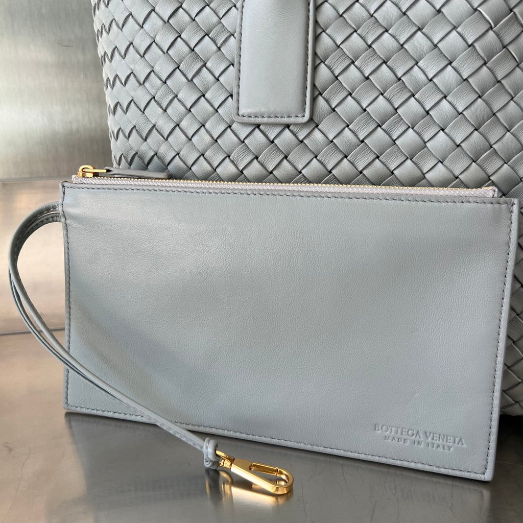 Bottega Veneta Small Cabat 32 in Rhino Gray Lambskin Bag