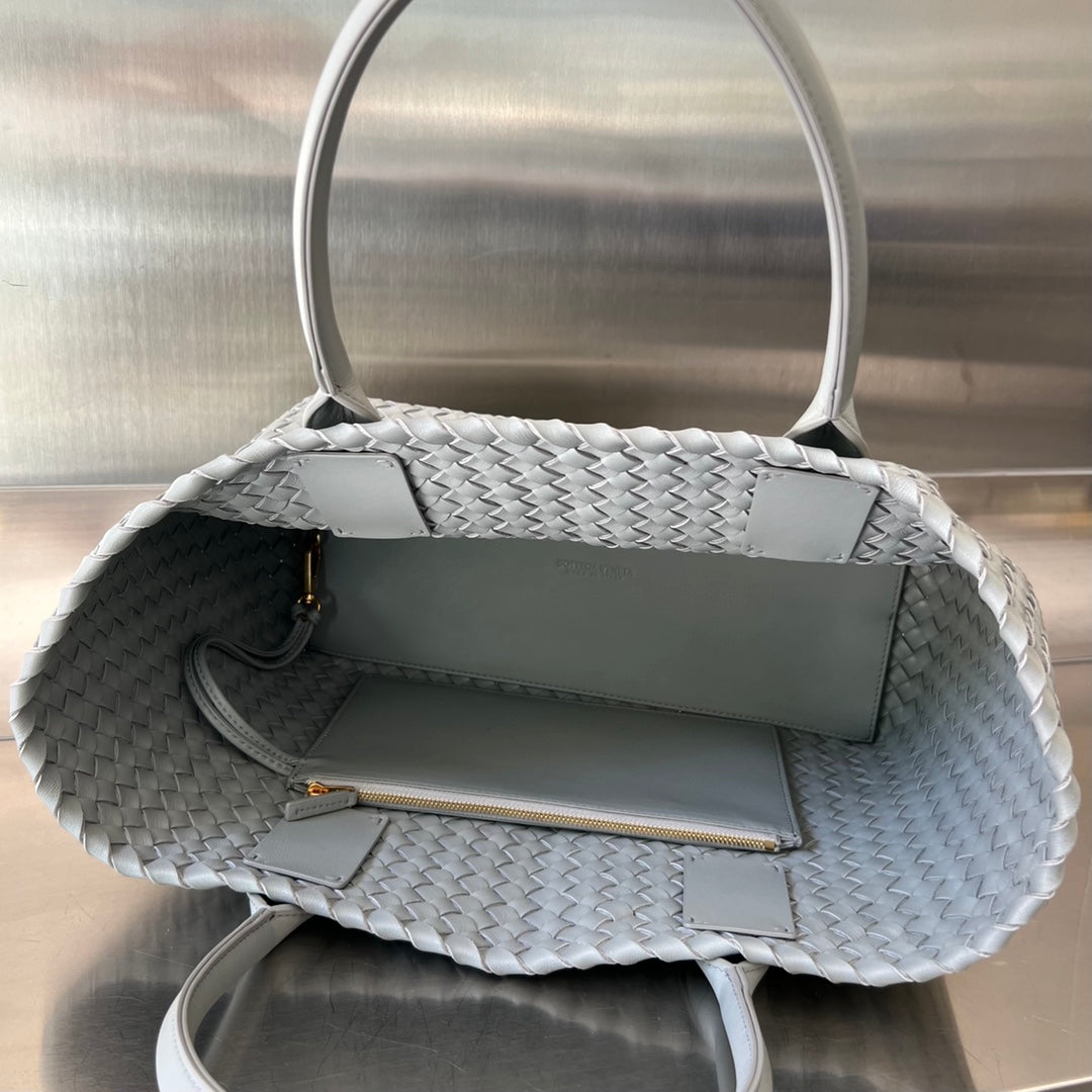 Bottega Veneta Small Cabat 32 in Rhino Gray Lambskin Bag