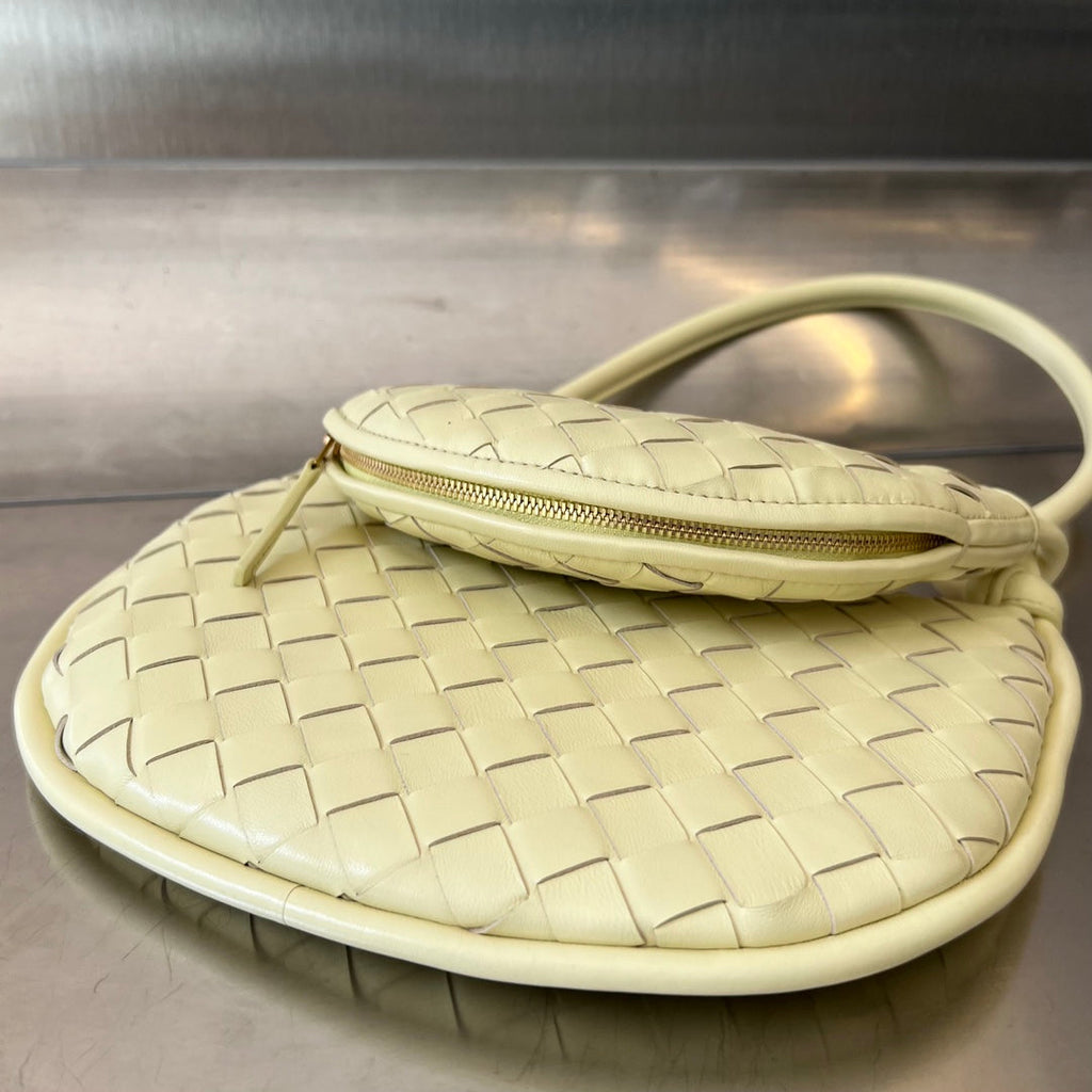 Bottega Veneta Small Gemelli 24 in Light Yellow Lambskin Bag