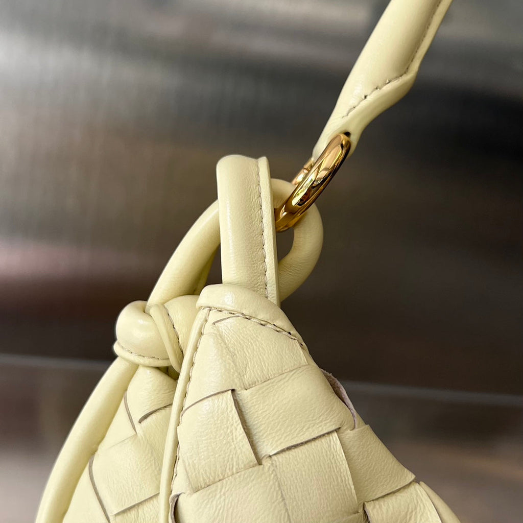Bottega Veneta Small Gemelli 24 in Light Yellow Lambskin Bag