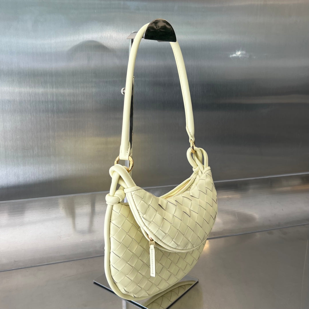Bottega Veneta Small Gemelli 24 in Light Yellow Lambskin Bag