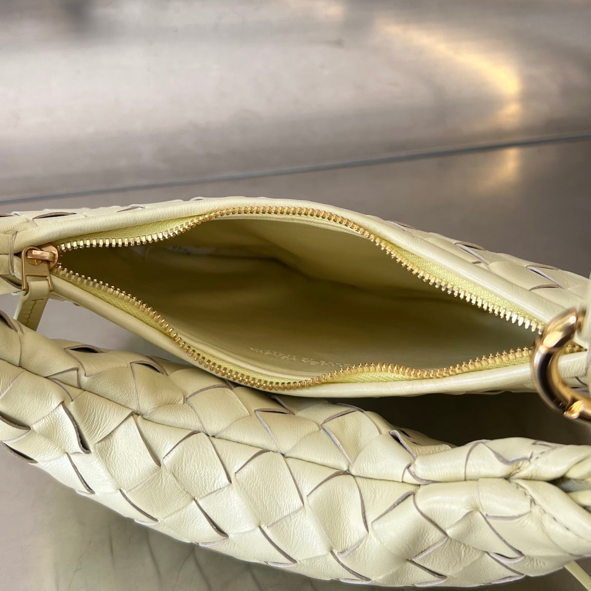 Bottega Veneta Small Gemelli 24 in Light Yellow Lambskin Bag