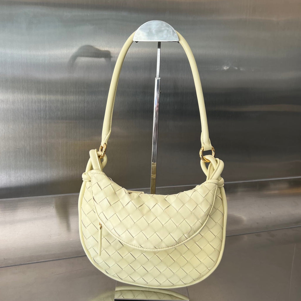 Bottega Veneta Small Gemelli 24 in Light Yellow Lambskin Bag