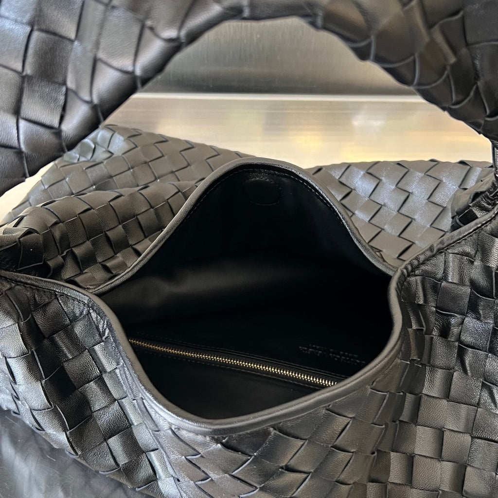 Bottega Veneta Large Hop 54 in Black Lambskin Bag