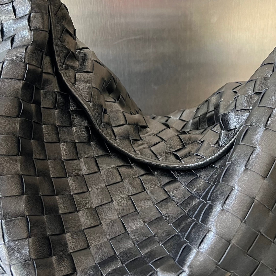 Bottega Veneta Large Hop 54 in Black Lambskin Bag
