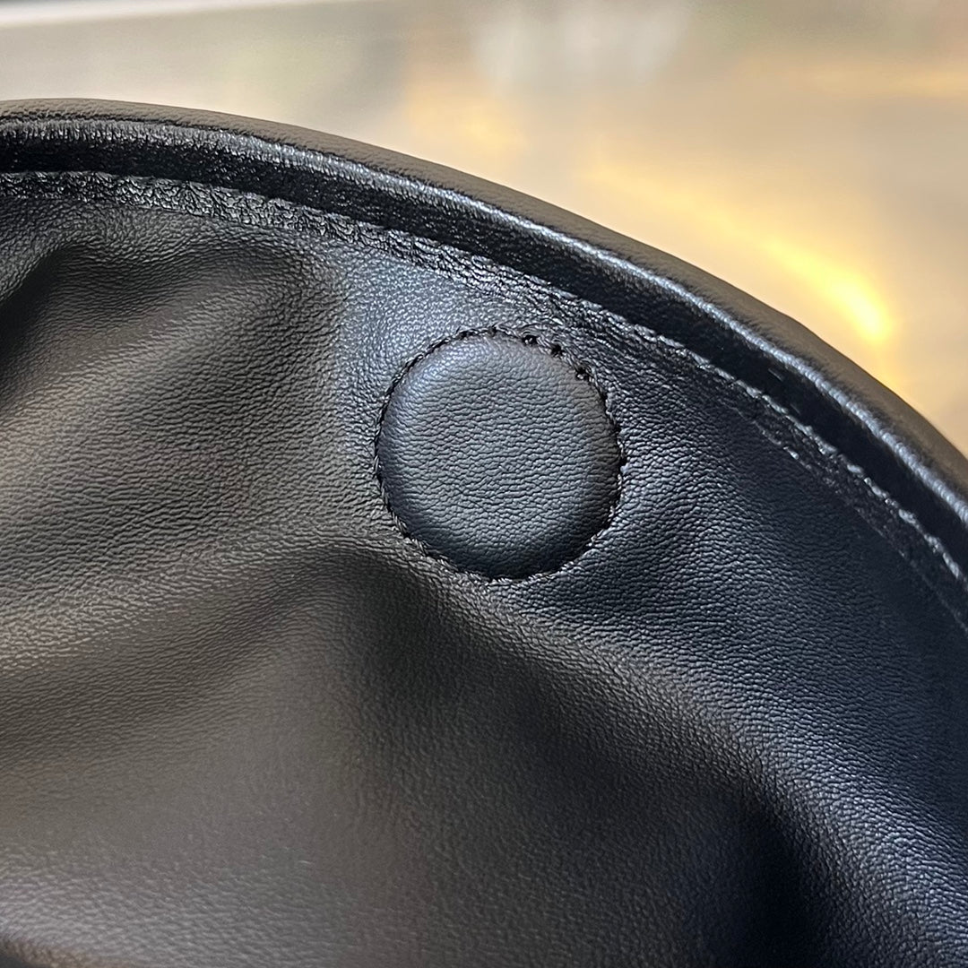 Bottega Veneta Large Hop 54 in Black Lambskin Bag