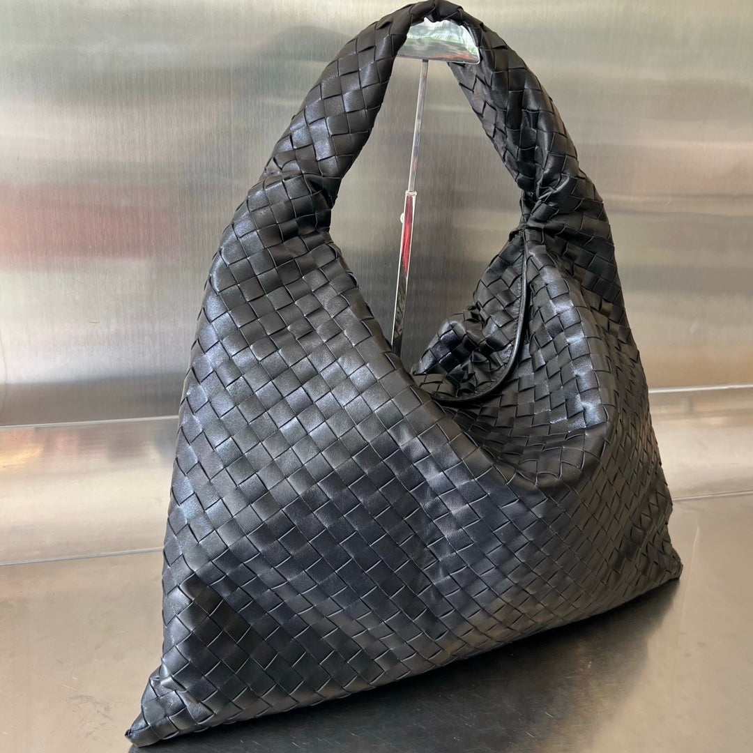 Bottega Veneta Large Hop 54 in Black Lambskin Bag