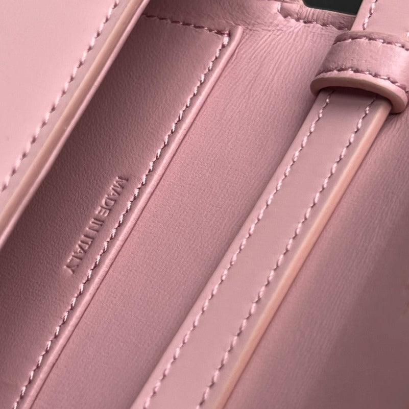 Celine Triomphe 11 Pastel Pink Shiny Calfskin Handbag