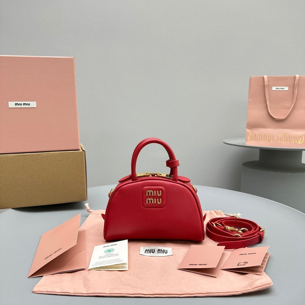 Top-Handle 18 Bag in Red Calfskin