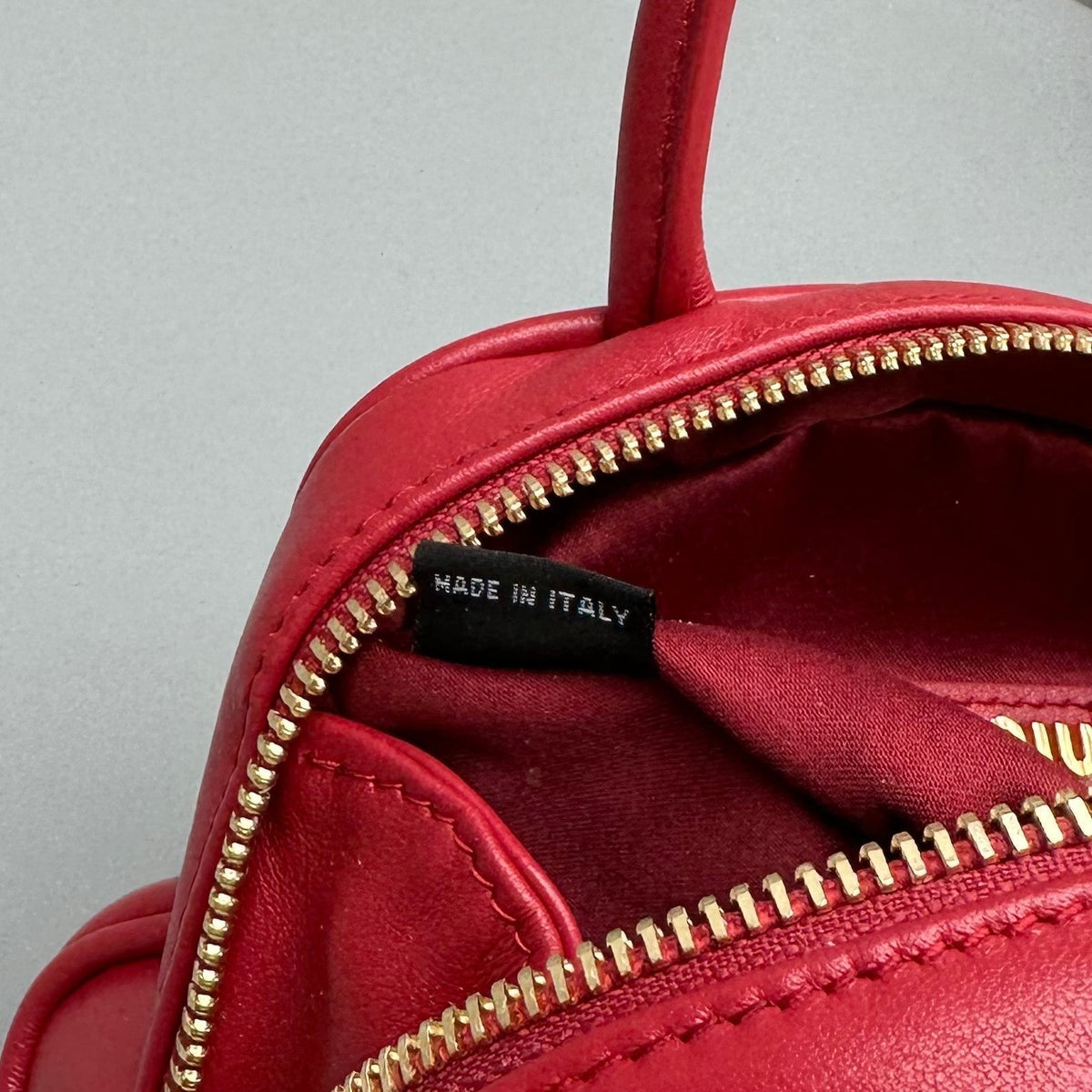 Top-Handle 18 Bag in Red Calfskin