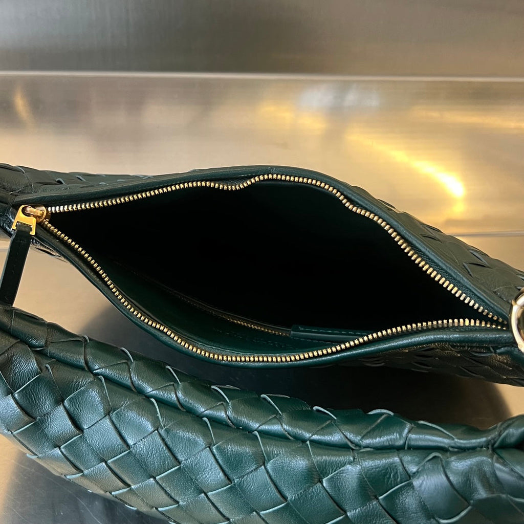 Bottega Veneta Medium Gemelli 36 Dark Green Lambskin Bag