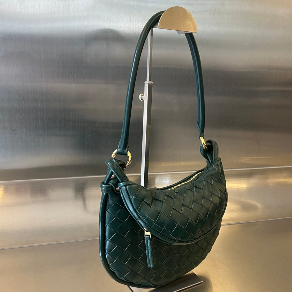 Bottega Veneta Small Gemelli 24 in Dark Green Lambskin Bag