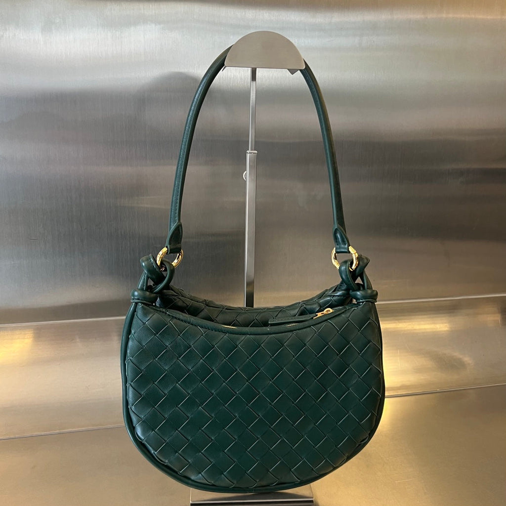 Bottega Veneta Small Gemelli 24 in Dark Green Lambskin Bag