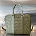 Bottega Veneta Large Intrecciato 40 Briefcase in Mud Mix Travertine Calfskin Bag