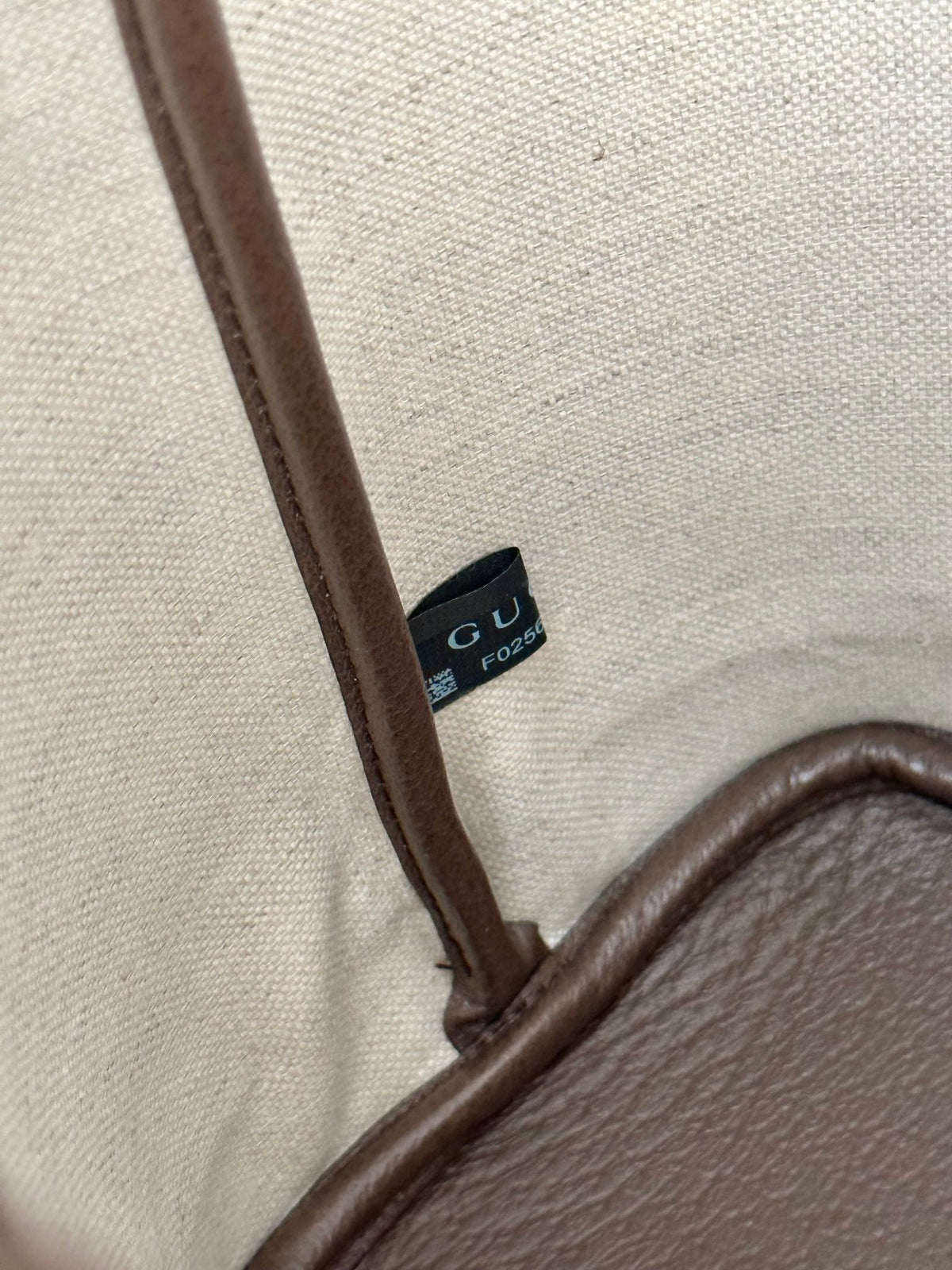 Gucci Ophidia Small Tote Bag 31 Beige Canvas and Brown Calfskin