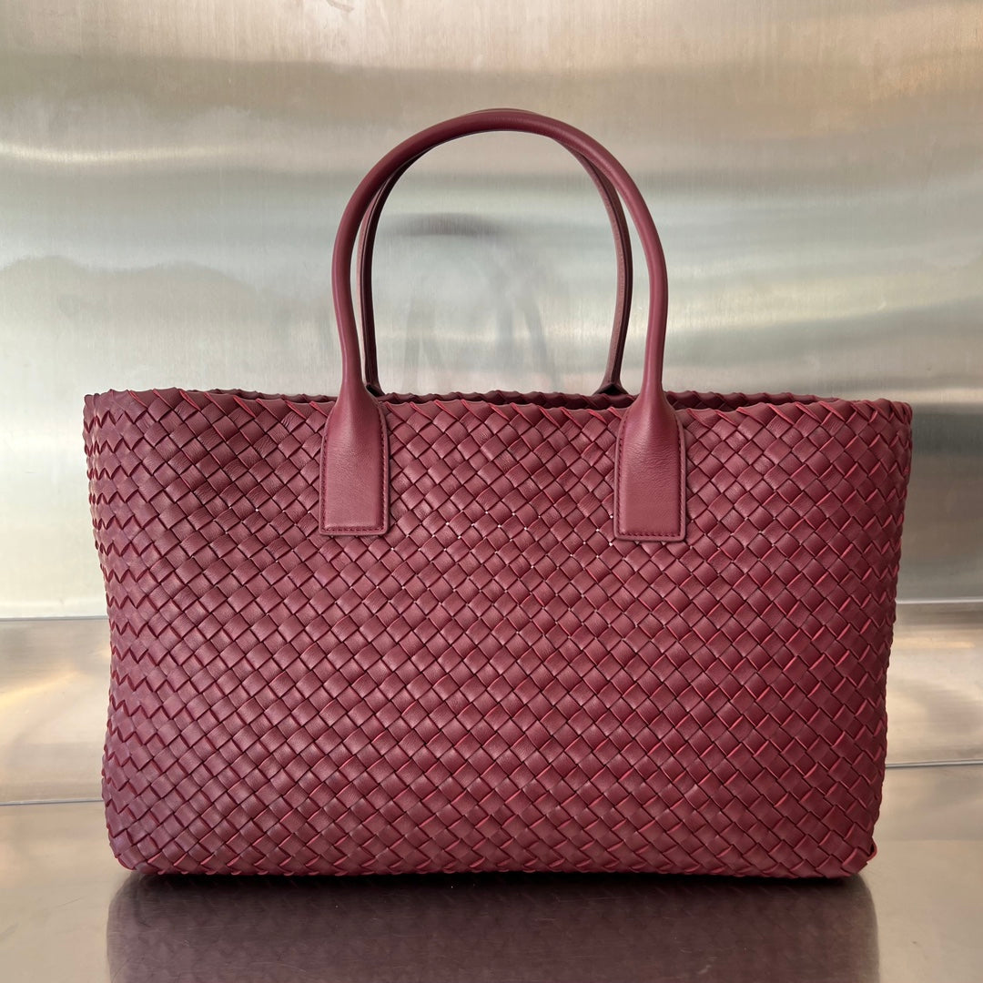 Bottega Veneta Large Cabat 51 in Burgundy Red Lambskin Bag